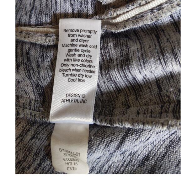 ATHLETA Gray Heather Sweatshirt Side Zip Long Sleeve Athletic Casual Comfortable - Picture 6 of 8